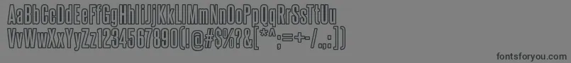 フォントSteelfishoutlineRegular – 黒い文字の灰色の背景