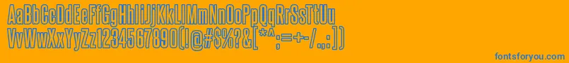 フォントSteelfishoutlineRegular – オレンジの背景に青い文字