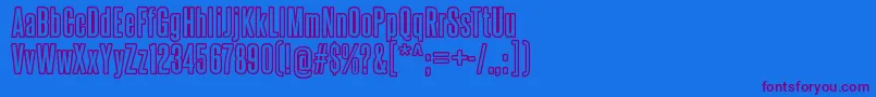 SteelfishoutlineRegular-Schriftart – Violette Schriften auf blauem Hintergrund