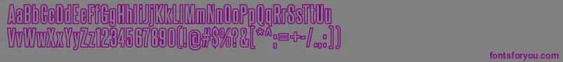 SteelfishoutlineRegular-Schriftart – Violette Schriften auf grauem Hintergrund