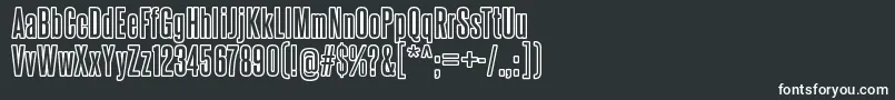 フォントSteelfishoutlineRegular – 白い文字