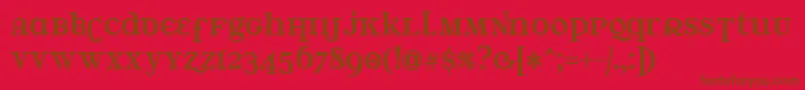 Waterst Font – Brown Fonts on Red Background