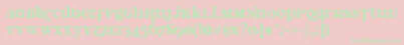 Waterst Font – Green Fonts on Pink Background