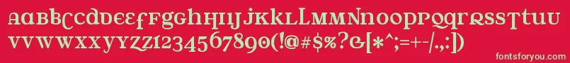 Waterst Font – Green Fonts on Red Background