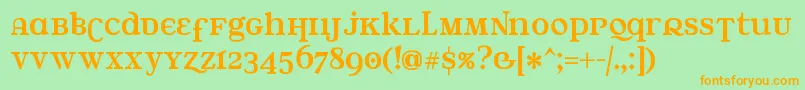 Waterst Font – Orange Fonts on Green Background