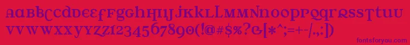 Waterst Font – Purple Fonts on Red Background