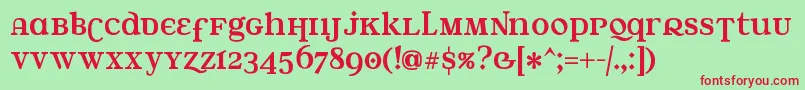 Waterst Font – Red Fonts on Green Background