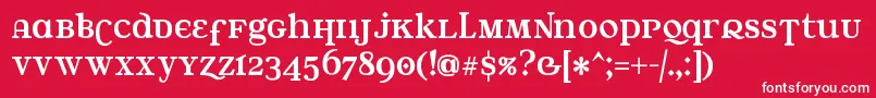 Waterst Font – White Fonts on Red Background