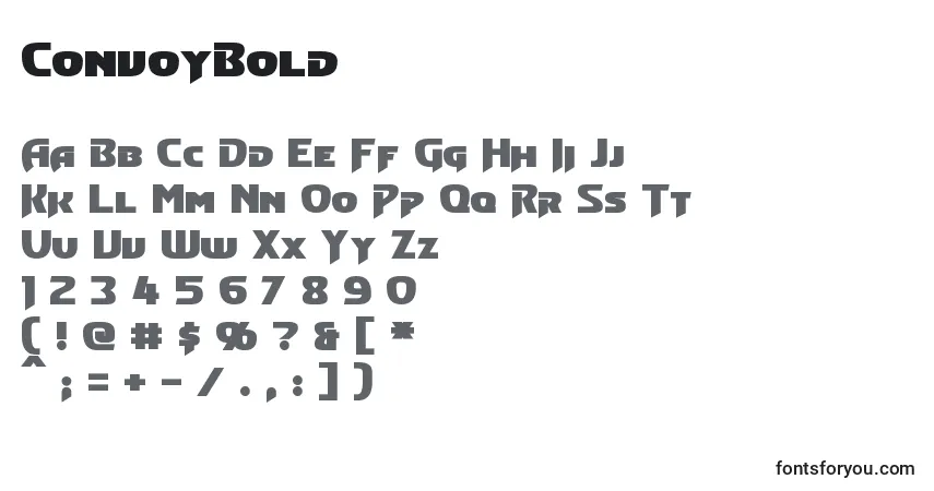 Police ConvoyBold - Alphabet, Chiffres, Caractères Spéciaux