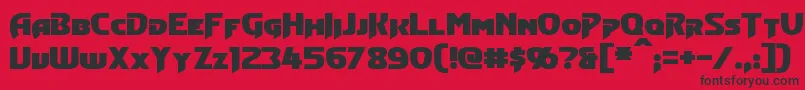 ConvoyBold Font – Black Fonts on Red Background