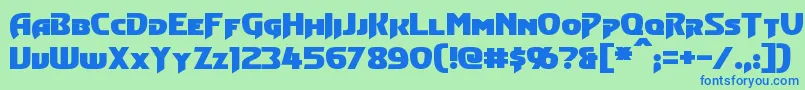 ConvoyBold Font – Blue Fonts on Green Background