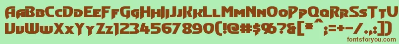 ConvoyBold Font – Brown Fonts on Green Background