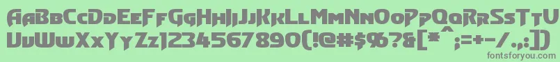 ConvoyBold Font – Gray Fonts on Green Background
