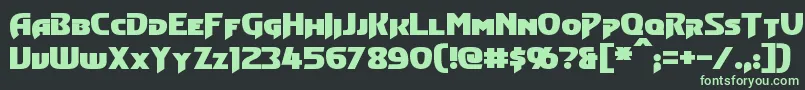 ConvoyBold Font – Green Fonts on Black Background