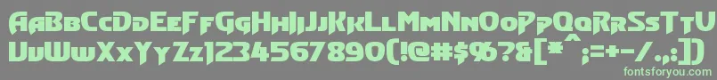 Weitere Informationen zur ConvoyBold-Schriftart ConvoyBold-Schriftart – Grüne Schriften auf grauem Hintergrund