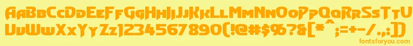 ConvoyBold Font – Orange Fonts on Yellow Background