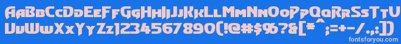 ConvoyBold Font – Pink Fonts on Blue Background
