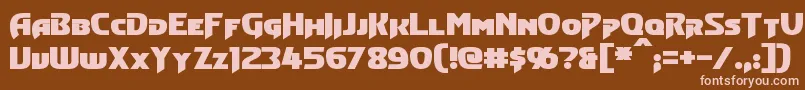 ConvoyBold Font – Pink Fonts on Brown Background