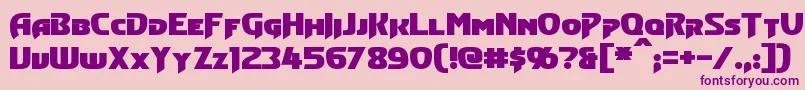 ConvoyBold Font – Purple Fonts on Pink Background