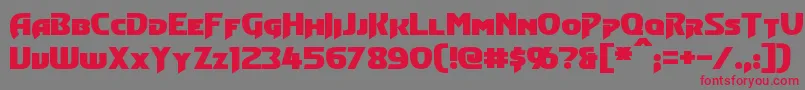 ConvoyBold Font – Red Fonts on Gray Background