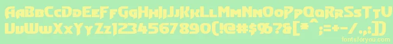 ConvoyBold Font – Yellow Fonts on Green Background