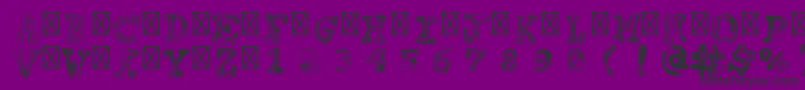 Fonte TipocarimbadoLight – fontes pretas em um fundo violeta