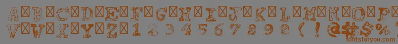 TipocarimbadoLight Font – Brown Fonts on Gray Background
