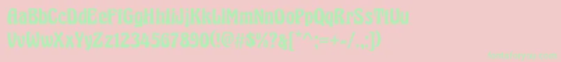 Herkules Font – Green Fonts on Pink Background