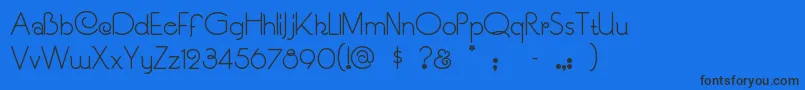 Soucisan Font – Black Fonts on Blue Background