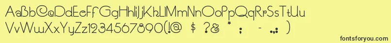 Soucisan Font – Black Fonts on Yellow Background
