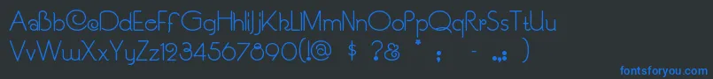 Soucisan Font – Blue Fonts on Black Background