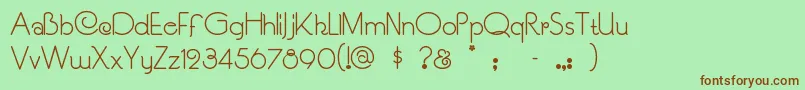 Soucisan Font – Brown Fonts on Green Background