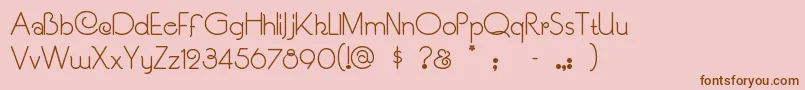 Soucisan Font – Brown Fonts on Pink Background