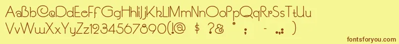 Soucisan Font – Brown Fonts on Yellow Background