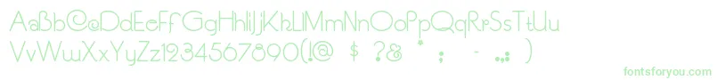 Soucisan Font – Green Fonts on White Background