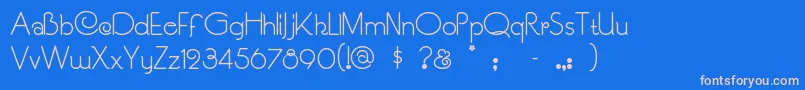 Soucisan Font – Pink Fonts on Blue Background