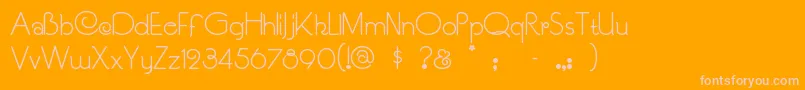 Soucisan Font – Pink Fonts on Orange Background