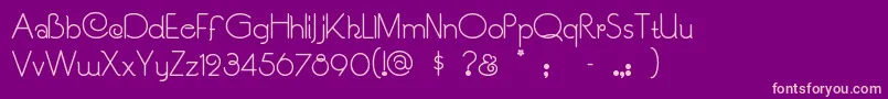 Soucisan Font – Pink Fonts on Purple Background