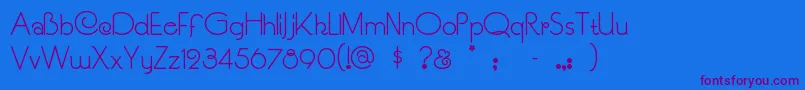 Soucisan Font – Purple Fonts on Blue Background