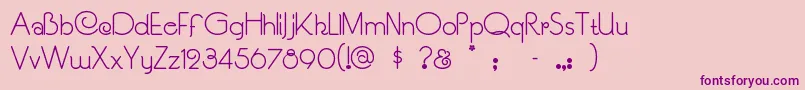 Soucisan Font – Purple Fonts on Pink Background