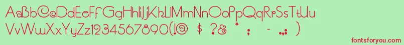 Soucisan Font – Red Fonts on Green Background