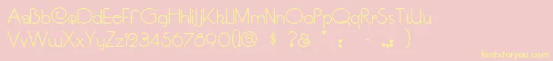 Soucisan Font – Yellow Fonts on Pink Background