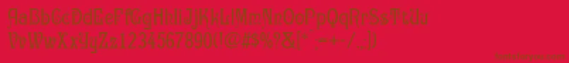 GertrudaVictorianaNormal Font – Brown Fonts on Red Background