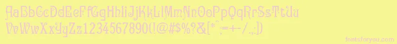 More about GertrudaVictorianaNormal Font GertrudaVictorianaNormal Font – Pink Fonts on Yellow Background