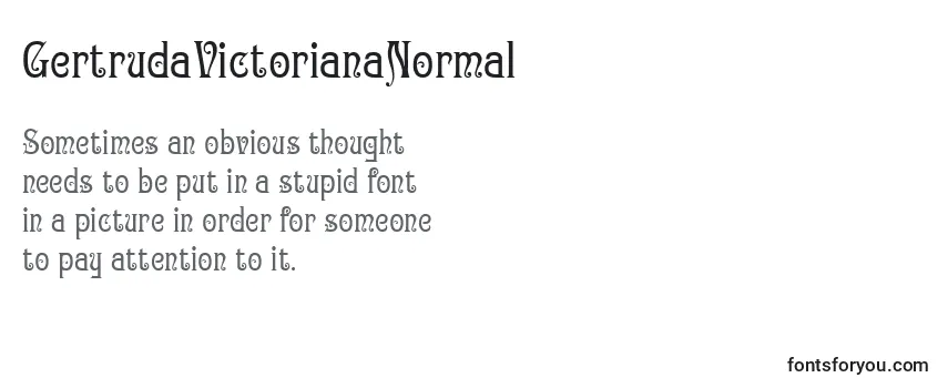 Review of the GertrudaVictorianaNormal Font