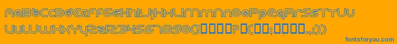 PlanetaryOrbiterOutlineBold Font – Blue Fonts on Orange Background