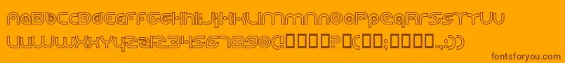 Weitere Informationen zur PlanetaryOrbiterOutlineBold-Schriftart PlanetaryOrbiterOutlineBold-Schriftart – Braune Schriften auf orangefarbenem Hintergrund