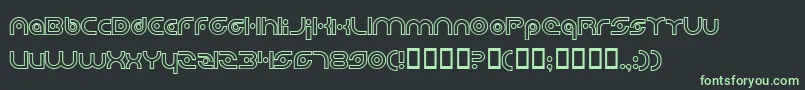 PlanetaryOrbiterOutlineBold Font – Green Fonts on Black Background