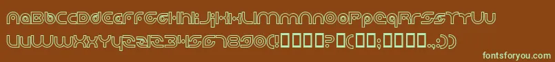 PlanetaryOrbiterOutlineBold Font – Green Fonts on Brown Background