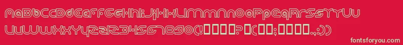PlanetaryOrbiterOutlineBold Font – Green Fonts on Red Background